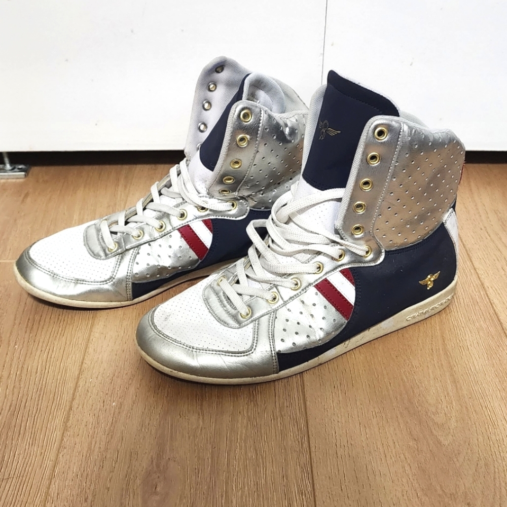 Creative Recreation Metallic and Navy High Tops